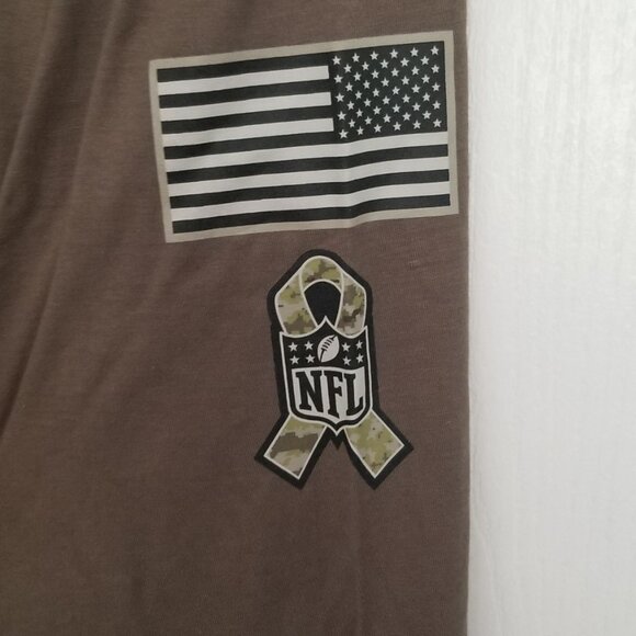 Men's Baltimore Ravens Nike Olive Salute to Service Sideline Long Sleeve T-Shirt - Picture 9 of 12